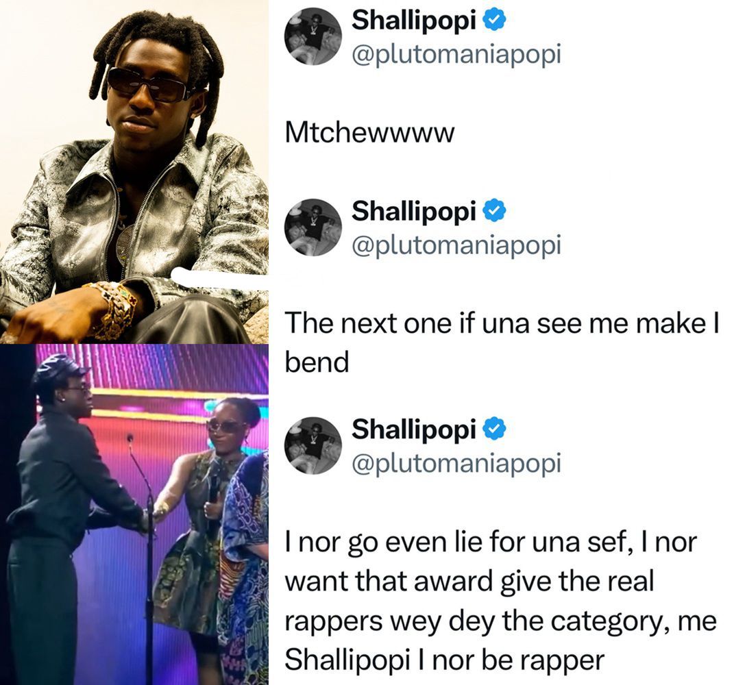 Shallipopi Rejects Rap King Crown After Headies Win: 'Give It to the Real Rappers'