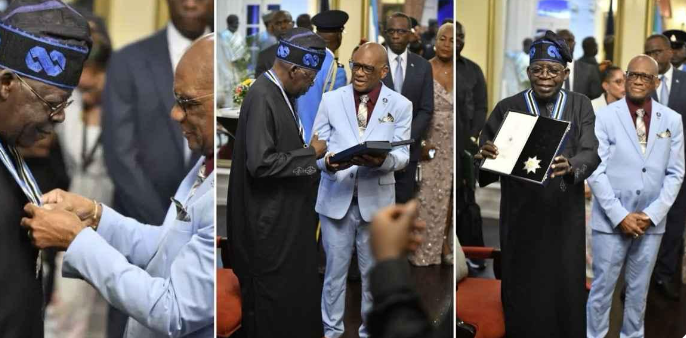 President Tinubu Receives Saint Lucia's Highest National Honour, Knight Commander of the Order