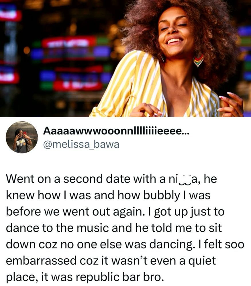 Ghanaian Lady Left Embarrassed After Date Tells Her to Sit Down While Dancing at a Bar