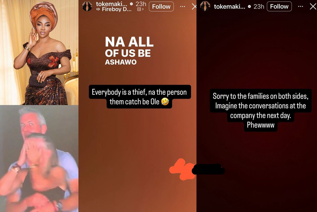 “Everybody Is a Thief, Na the Person Dem Catch Be Ole” — Toke Makinwa Weighs in on US CEO’s Scandalous Affair at Concert