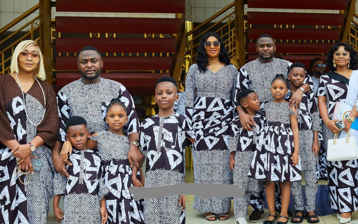Ubi Franklin’s Ex-Wife Lilian Esoro and Babymama Sandra Iheuwa Stand United With Him at His Late Sister’s Service of Songs