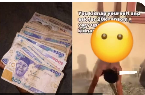 Man 'Kidnaps' Himself for ₦20,000 Ransom, Sparks Outrage and Laughter Online