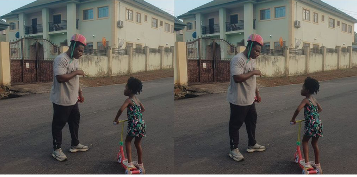“Safety for Me, Not for Thee?” — Nigerians React to a man  Over Scooter Lesson with His Daughter