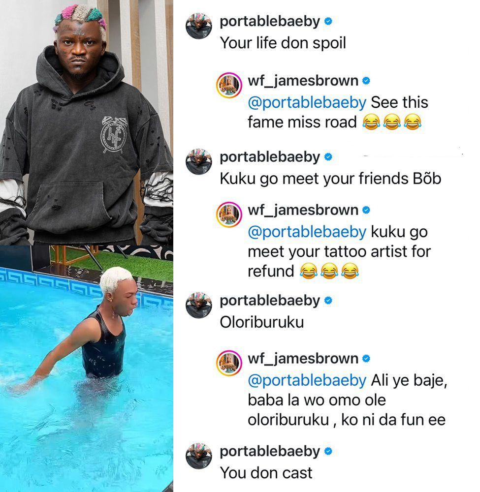Portable and James Brown Clash Online Over Swimming Video, Exchange Heated Words