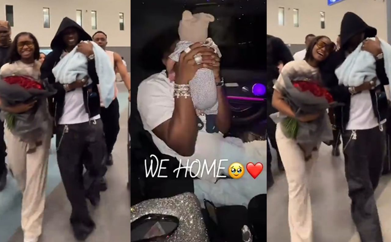 Juma Jux Finally Meets His Son Prince Rakeem as He Warmly Welcomes Priscilla Ojo Back to Tanzania