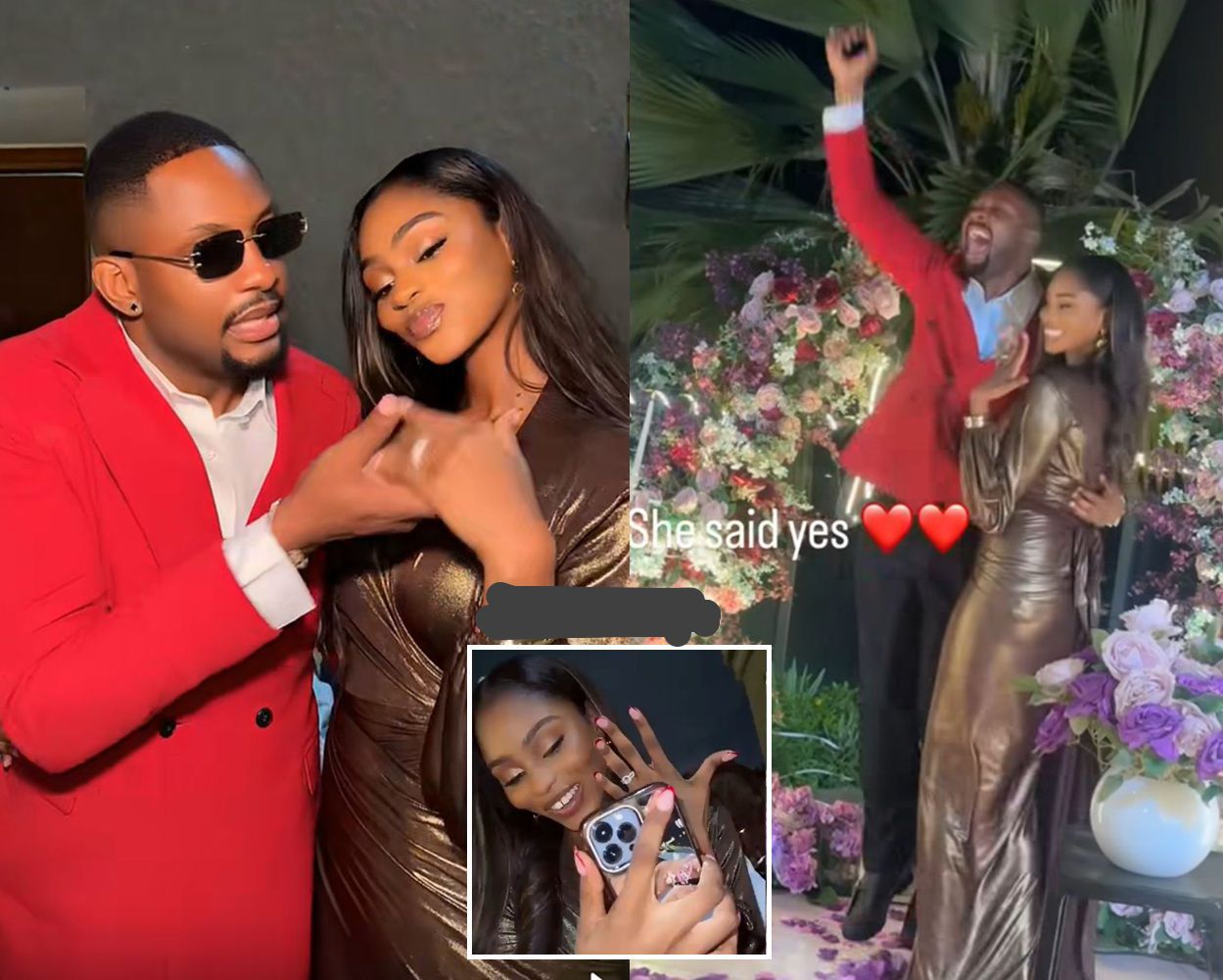 BBNaija Star Cross Finally Puts a Ring on It as He Gets Engaged to the Love of His Life