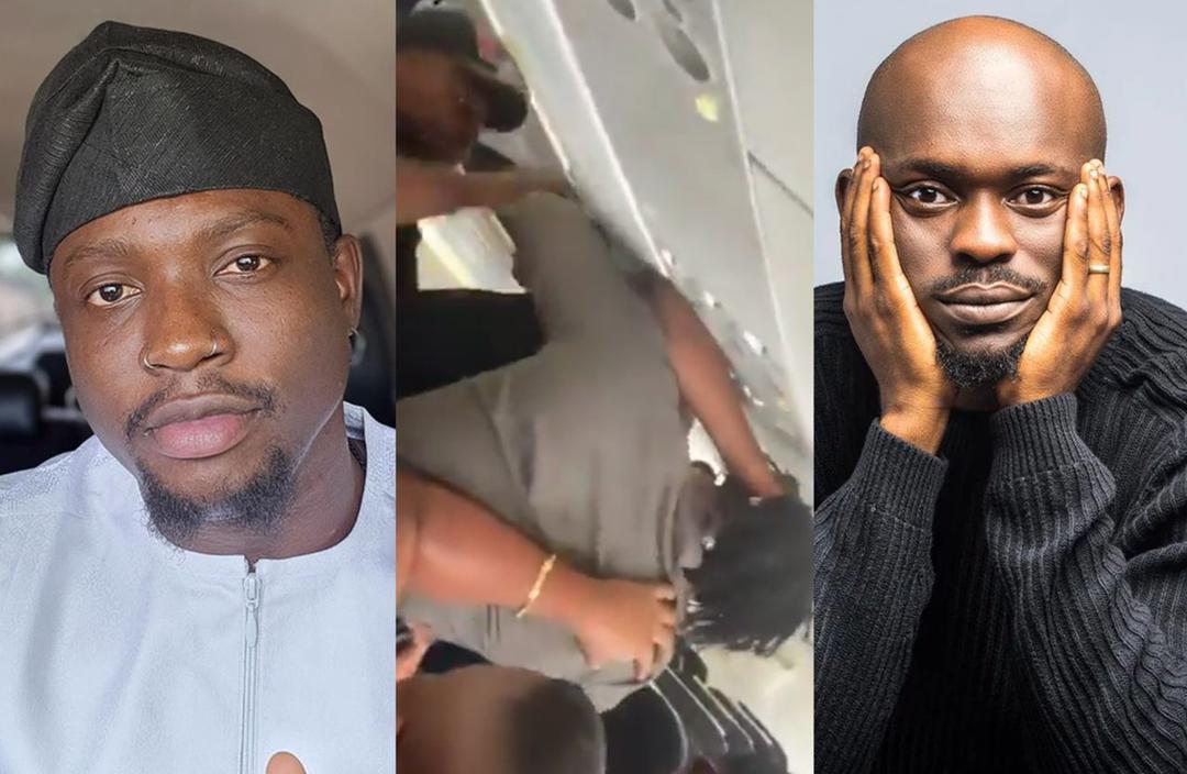 Chaos in the Clouds: VeryDarkMan and Mr Jollof’s Mid-Air Brawl Sends Shockwaves Across Social Media