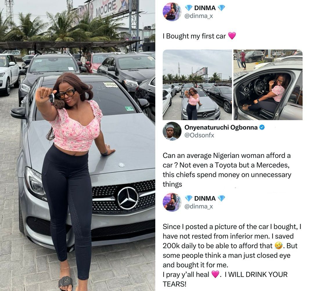 A Nigerian girl Claps Back at Critics Questioning Her Ability to Afford a Luxury Car