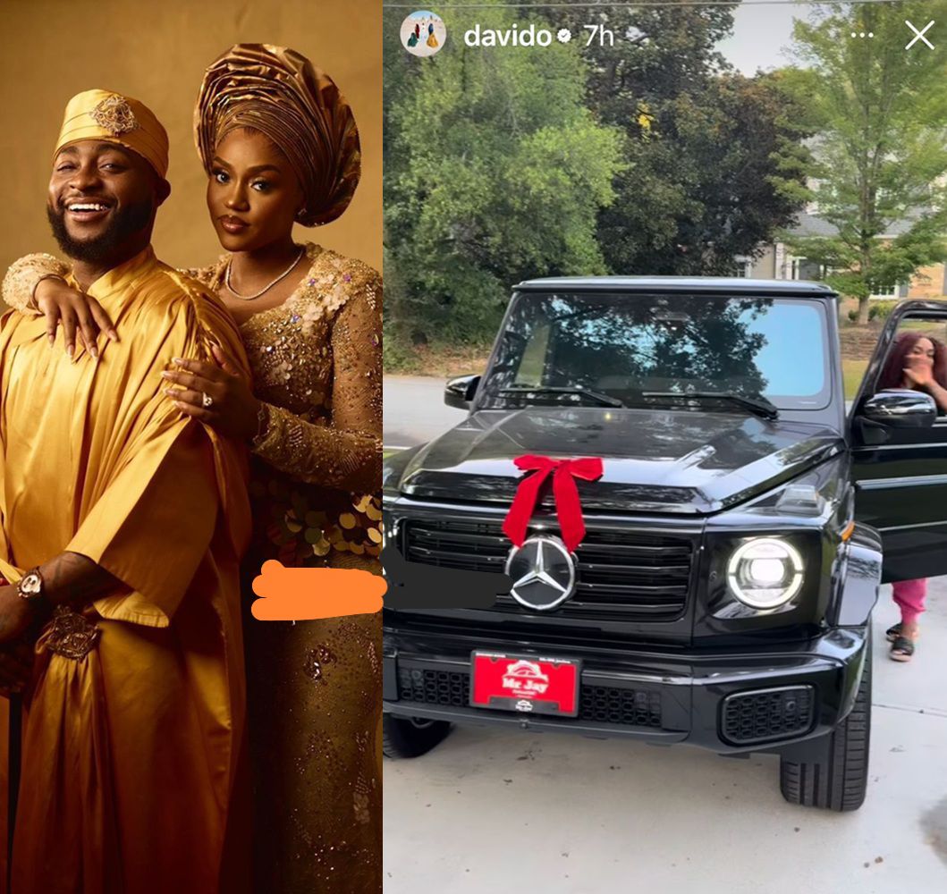 Davido Surprises Wife Chioma with 2025 Mercedes-Benz G580 Worth Millions