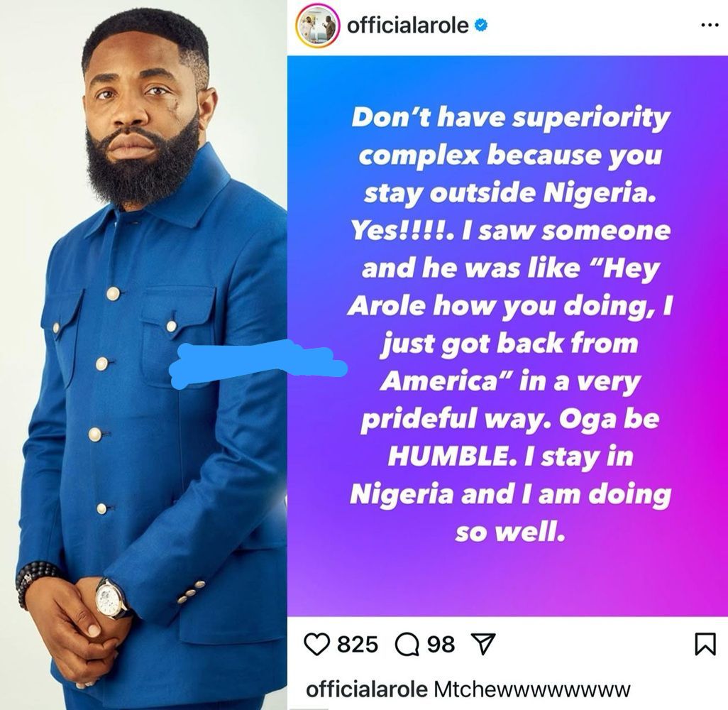 Woli Arole Warns Nigerians Abroad: Living Outside Nigeria Is Not a Badge of Superiority
