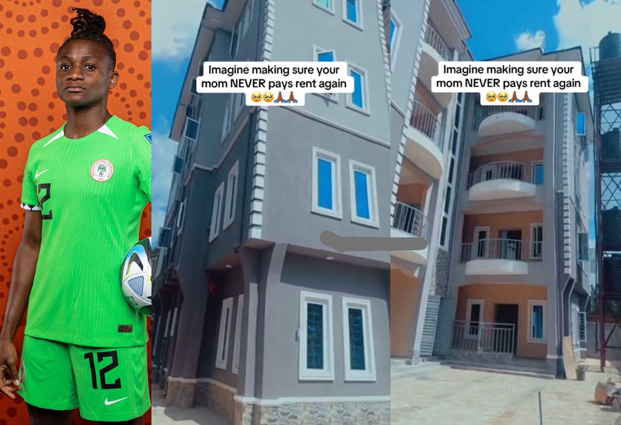 Super Falcons Star Uchenna Kanu Stuns Fans as She Unveils the Magnificent House She Built for Her Mother