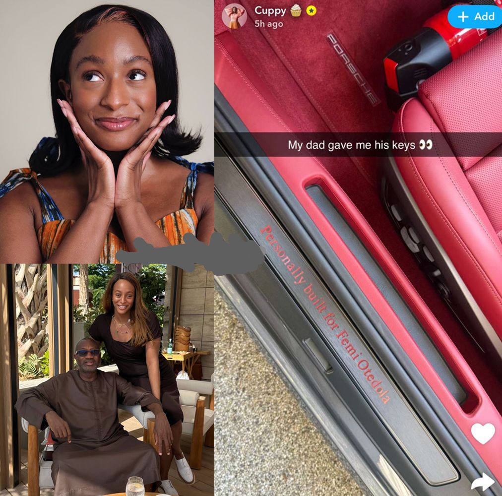 “My Dad Gave Me His Keys” – DJ Cuppy Stuns Fans as She Flaunts Her Billionaire Father’s Custom-Made Porsche
