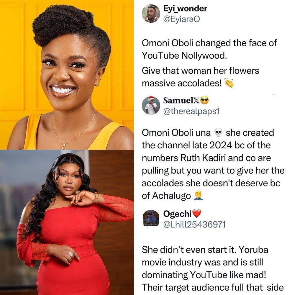 “Give That Woman Her Flowers!”: Social Media Erupts as Fans Debate Omoni Oboli’s Role in YouTube Nollywood Revolution