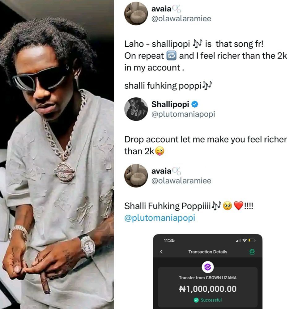 Shallipopi Surprises Fan with N1 Million for Hyping His Song