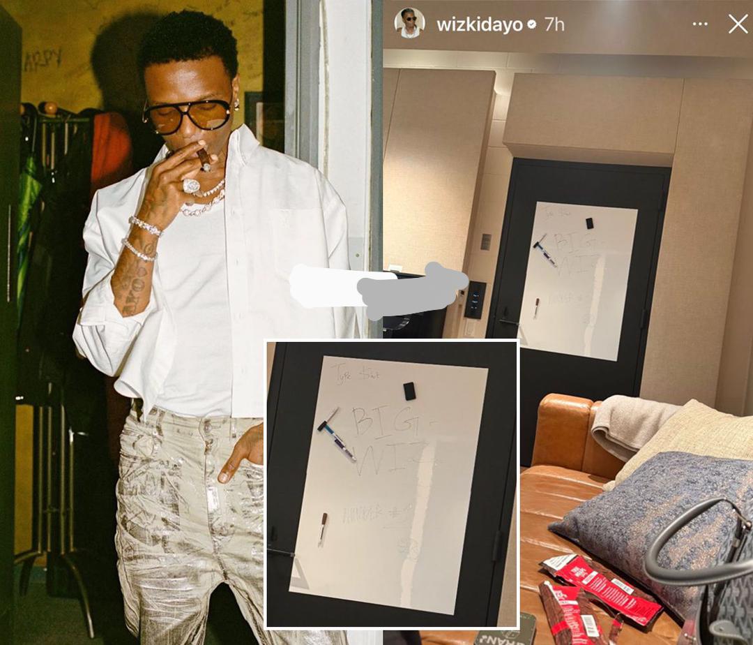 “I’m Number One, Always” — Wizkid Boldly Declares His Supremacy With a Message Written on a Door