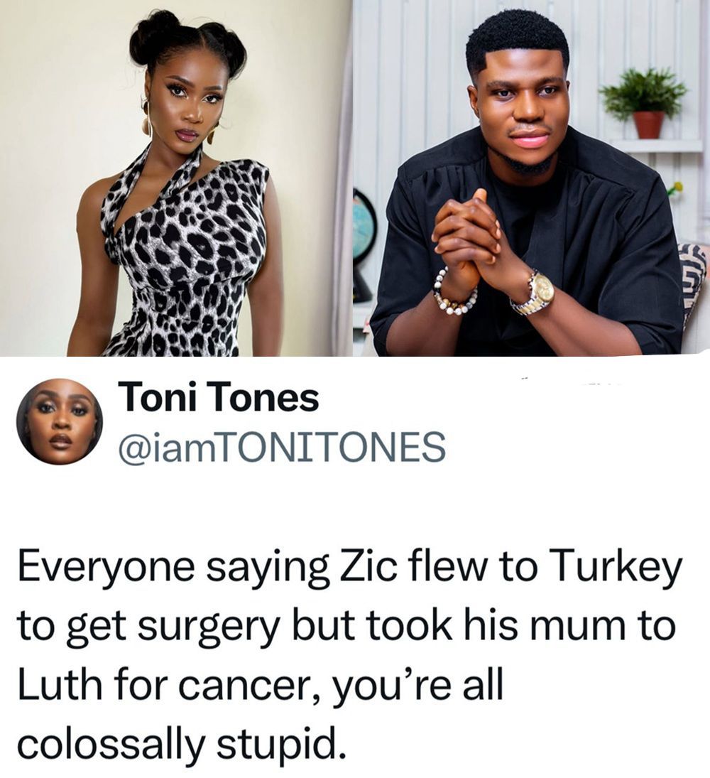 “You People Have No Shame!” – Actress Toni Tones Defends Zicsaloma Amid Backlash Over Taking Sick Mom to LUTH