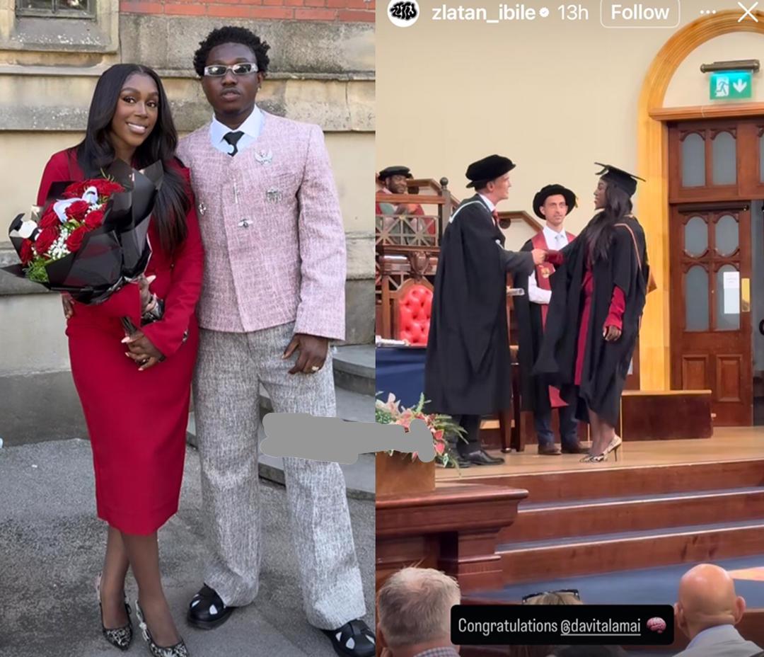 “She Did It!” — Zlatan Ibile Celebrates Partner Davita as She Bags Degree from the Prestigious University of Birmingham