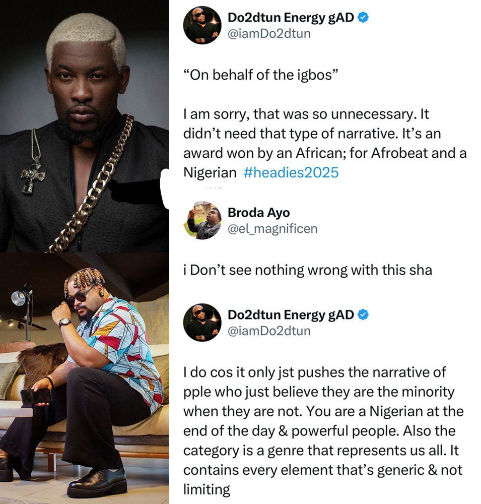 OAP Dotun Criticizes Whitemoney Over Flavour’s Award Acceptance Speech: 