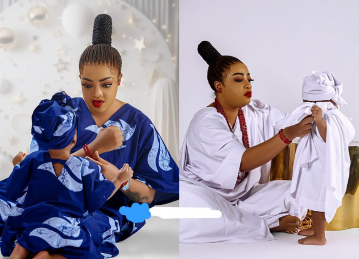 “A Split Copy of My Mum”: Actress Sotayo Gaga Leaves Fans Talking as She Hides Her Daughter’s Face in Adorable Birthday Photos