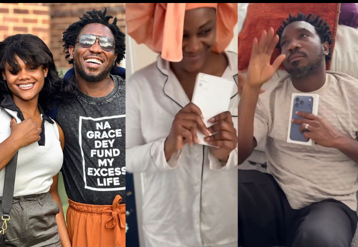 Timi Dakolo Flaunts iPhone 17 Gift From Wife Busola After Impressing Her With House Chores
